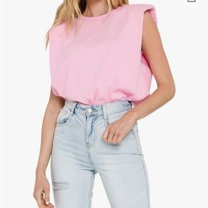 endless rose Women's‎ Padded Shoulder T-Shirt G3